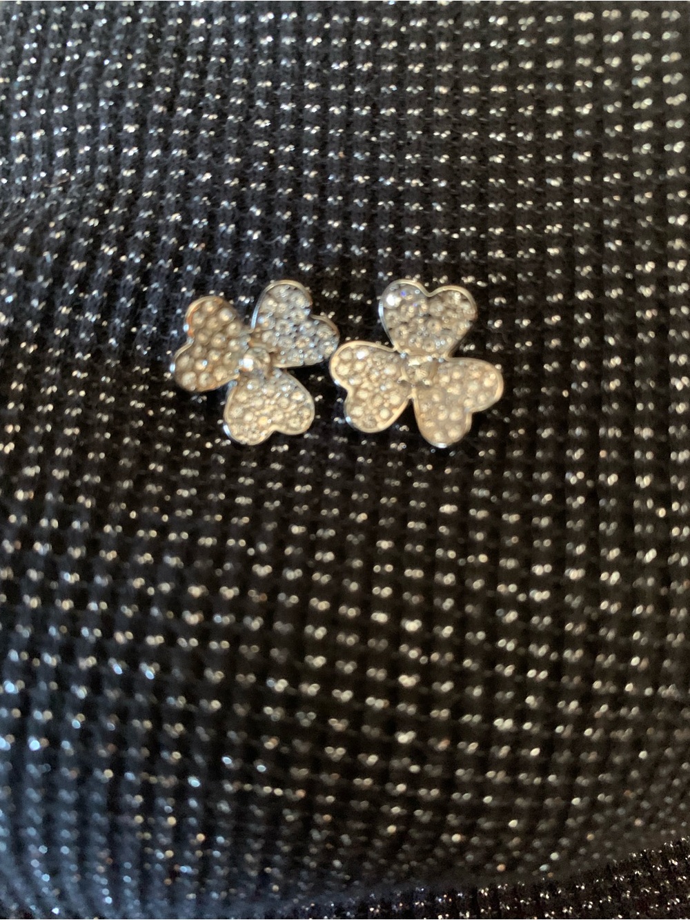 Authentic my flat in London Clover Stud Earrings - Silver